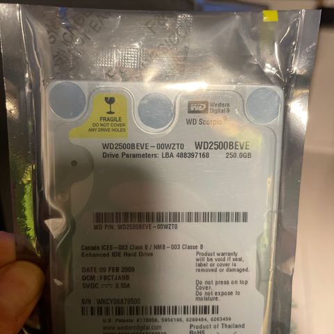 Harddisk 250 GB