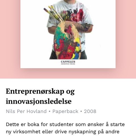 Entreprenørskap og innovasjonsledelse