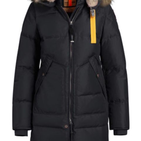 Parajumpers long bear sort med ekte pels str S - som ny