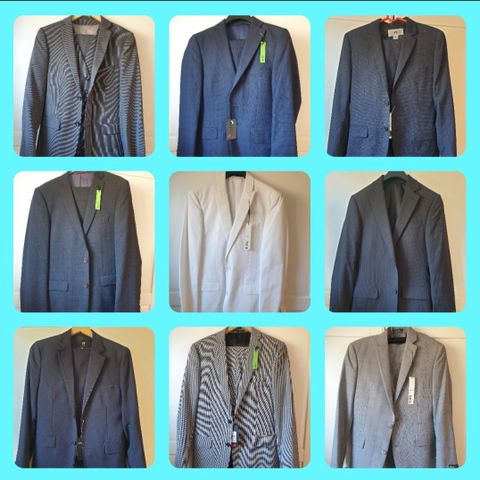 7 stk nye dresser/2 nye jakker i ca str S, høyde 180-186 cm, selges fra kr 400