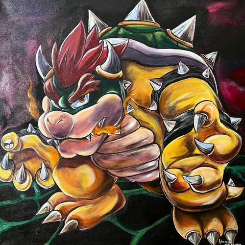 Bowser maleri fra super mario