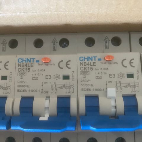 Chint Jordfeilautomater CK10A og CK15A