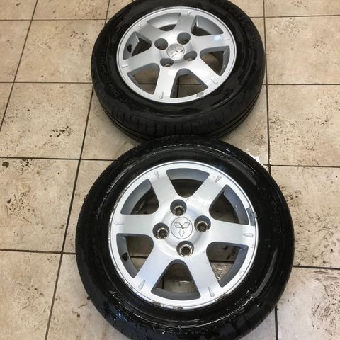 2 stk Sommerhjul, sommerdekk 195/65 R15 4x114,3