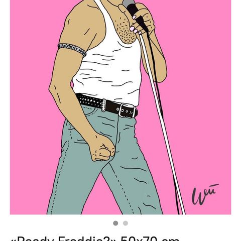 Freddy Mercury poster/bilde i begrenset opplag fra Weii design