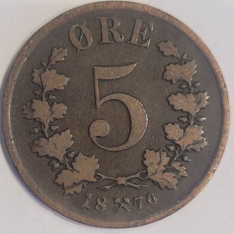 5 øre 1896  Norge