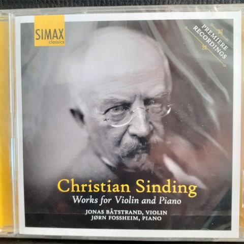 Christian Sinding - Works for Violin and Piano, 2020, forseglet, CDx2