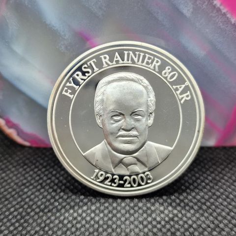 Fyrste Rainier 80 År (1923-2003) Monaco Medalje