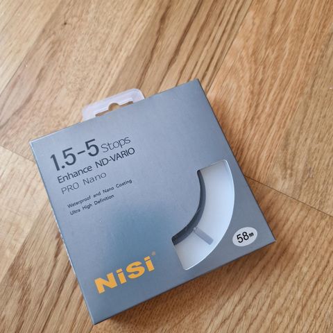 NiSi ND filter, 1,5 - 5 Stops 58mm