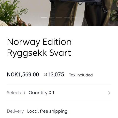 Nio Ryggsekk Norway Edition