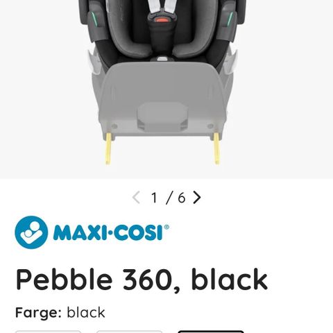 Pent brukt! Maxi cosi Pebble 360