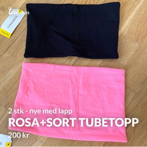 Rosa og Sort Tubetopp