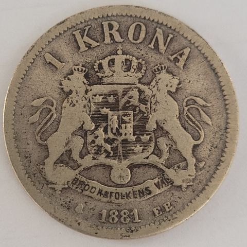 1 Krona 1881,  Sverige