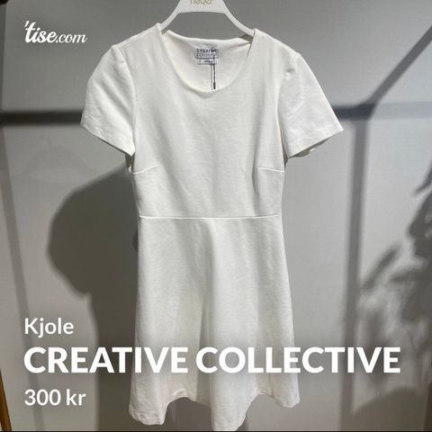 Hvit kjole fra Creative Collective, ny