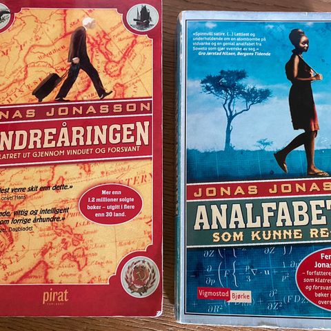 2 bøker av Jonas Jonasson