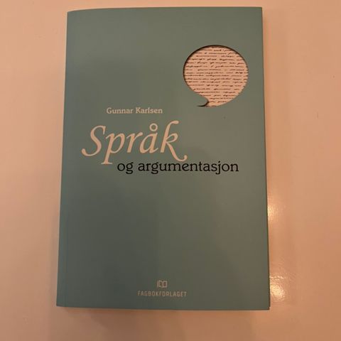 Universitetsbok - Språk og argumentasjon