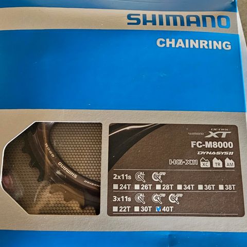 Shimano Xt m8000 3 delt