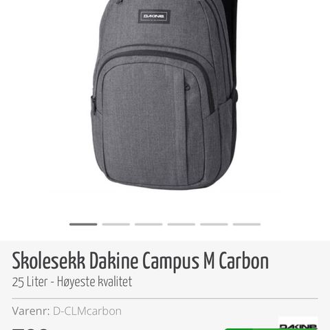 Dakine Campus M skolesekk 25 L (NY)