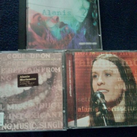 3 x Alanis Morrisette CD - samlet kr 70