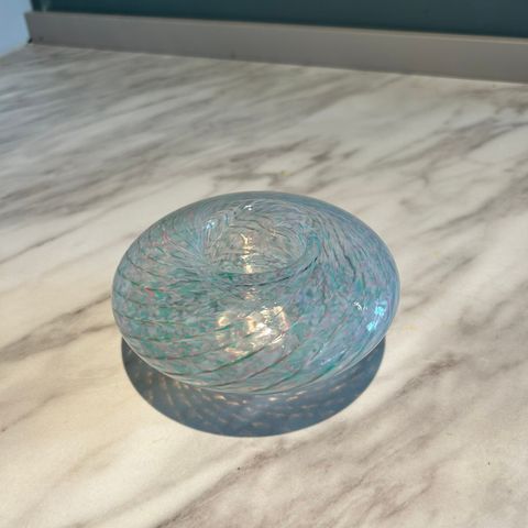 Vintage kunstglass lysestake
