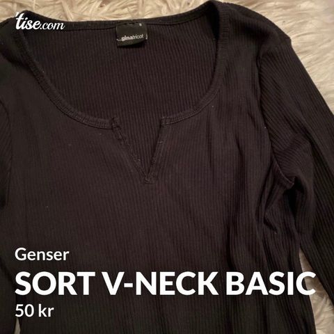 V-neck basic genser