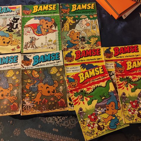 3 STK BAMSE VERDENS STERKESTE BJØRN BLADER FRA 1973 TIL SALGS ( Nr 8 - 10 - 10)