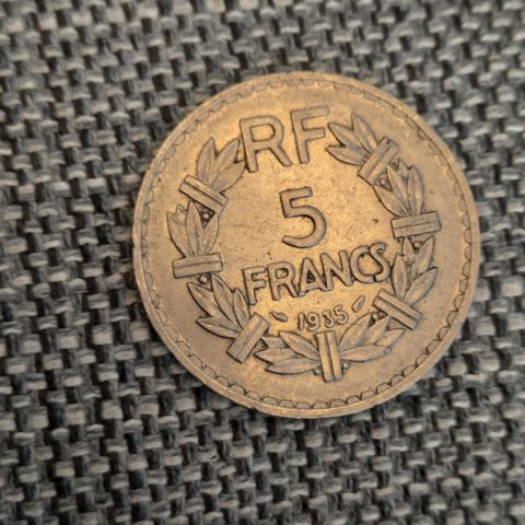 5 Francs Frankrike 1935