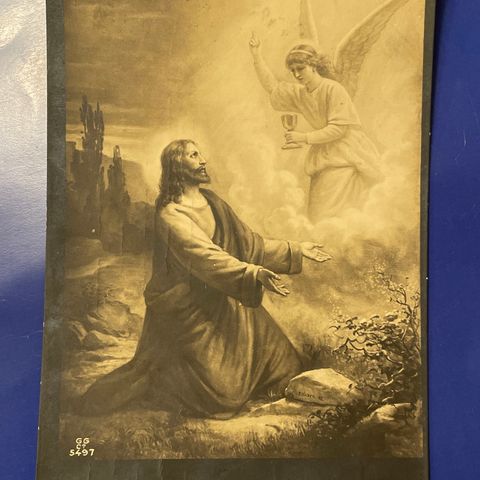 Jesus og engel / GG Co 5497 / stpl Kristiania 31.3.1915