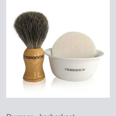 Durance barberkost,  MrManly såpe og krus