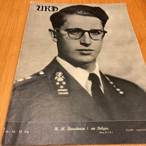 URD Nr. 18 - 1951 - FORSIDE : H. M. BAUDOUIN 1. AV BELGIA