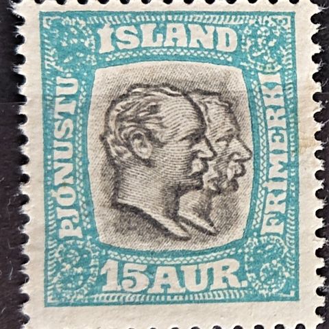 ISLAND: teneste, AFA nr 32, 15 aur, 1907, postfrisk** / Is46 .x