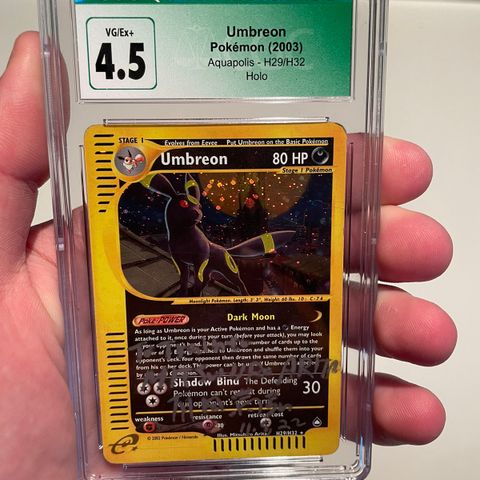 Umbreon aquapolis cgc 4,5 signert av Mitsuhiro Arita