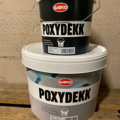 Epoxymaling 10 liter / ca 55m2 Lys grå