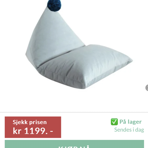 Bean bag lyseblå