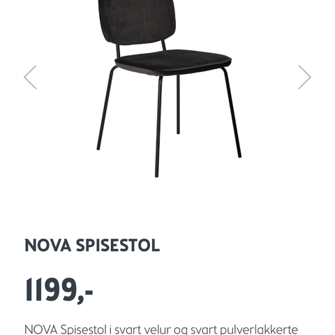 NOVA spisestol