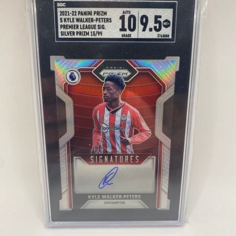 Kyle Walker-Peters 2021-22 Panini Silver Prizm Auto 15/99 SGC 9.5