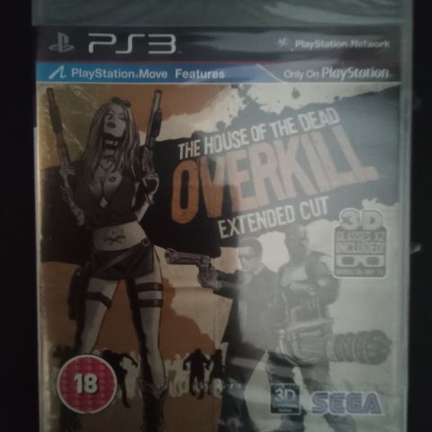 PS3 The house of the dead, overkill, Extended cut selges ny i emballasjen enda