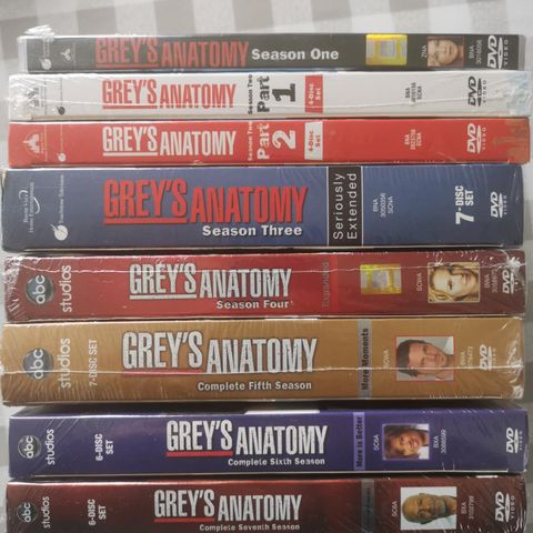 Grey's Anatomy - ses. 1-7 (DVD, i plast)