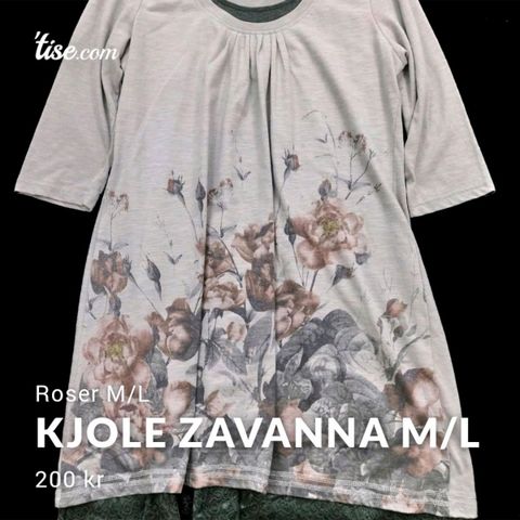 Zavanna kjole M/L roser