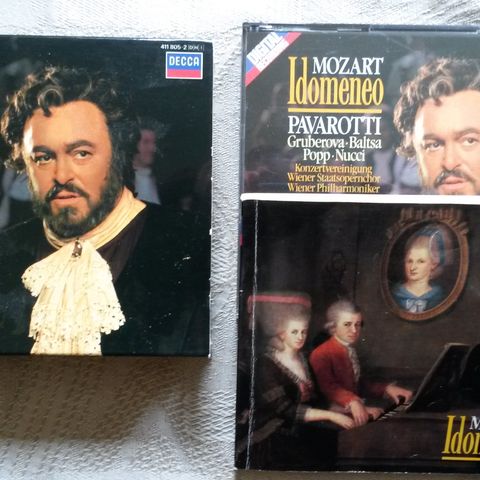 Mozart: Idomeneo (Pavarotti etc) 3CD med libretto.  Decca