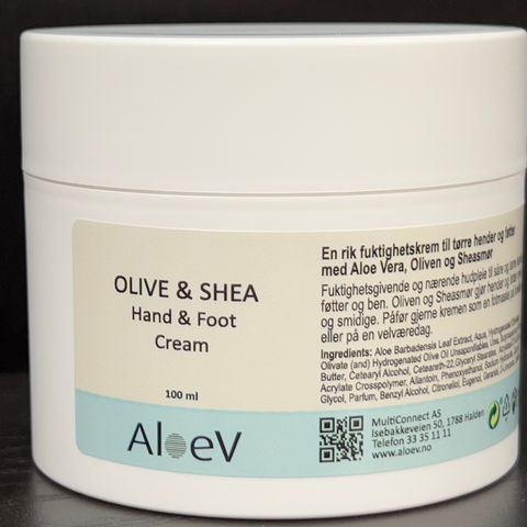 AloeV Olive & Shea Hand & Foot Cream, 100 ml