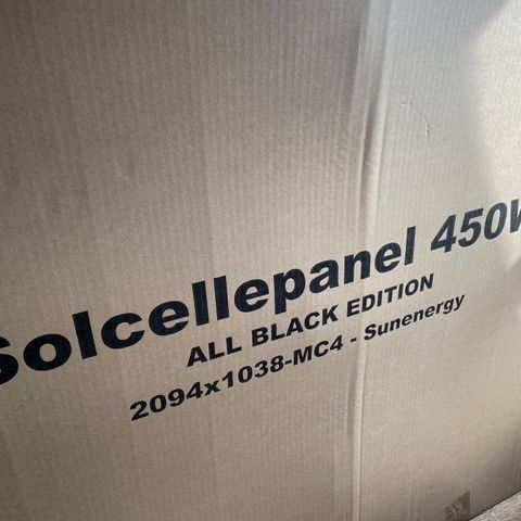 Solcelle panel 450w  9 stk