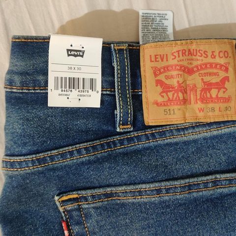 Levi's Menn 511 Slim Fit Jeans 38W x 30L