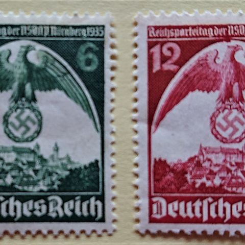 TYSKLAND: Das Reich, 1935, Partidag, AFA 566-67** / T1-425 v...