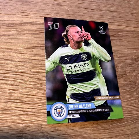 Erling Haaland fotballkort topps Now