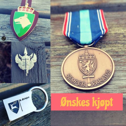 Ønsker å kjøpe Militære merker og medaljer