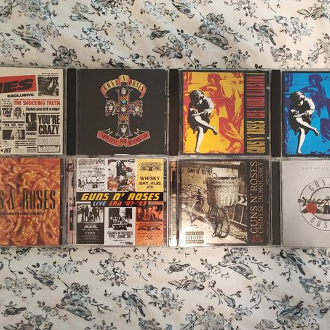 Guns n Roses 8 stk cd plater.