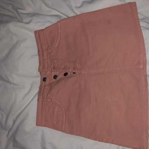 Pull&Bear skjørt rosa/peach dongeri / jeans. Sommerklær