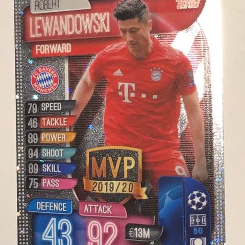 Fotballkort Robert Lewandowski (Bayern München ) MVP