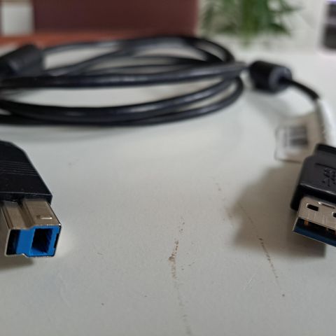 USB 3.0 Kabel (A han/B han) - 1,8m