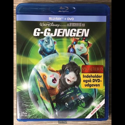 G-Force / G-gjengen Blu-ray (norsk tale) 🔥som ny!!